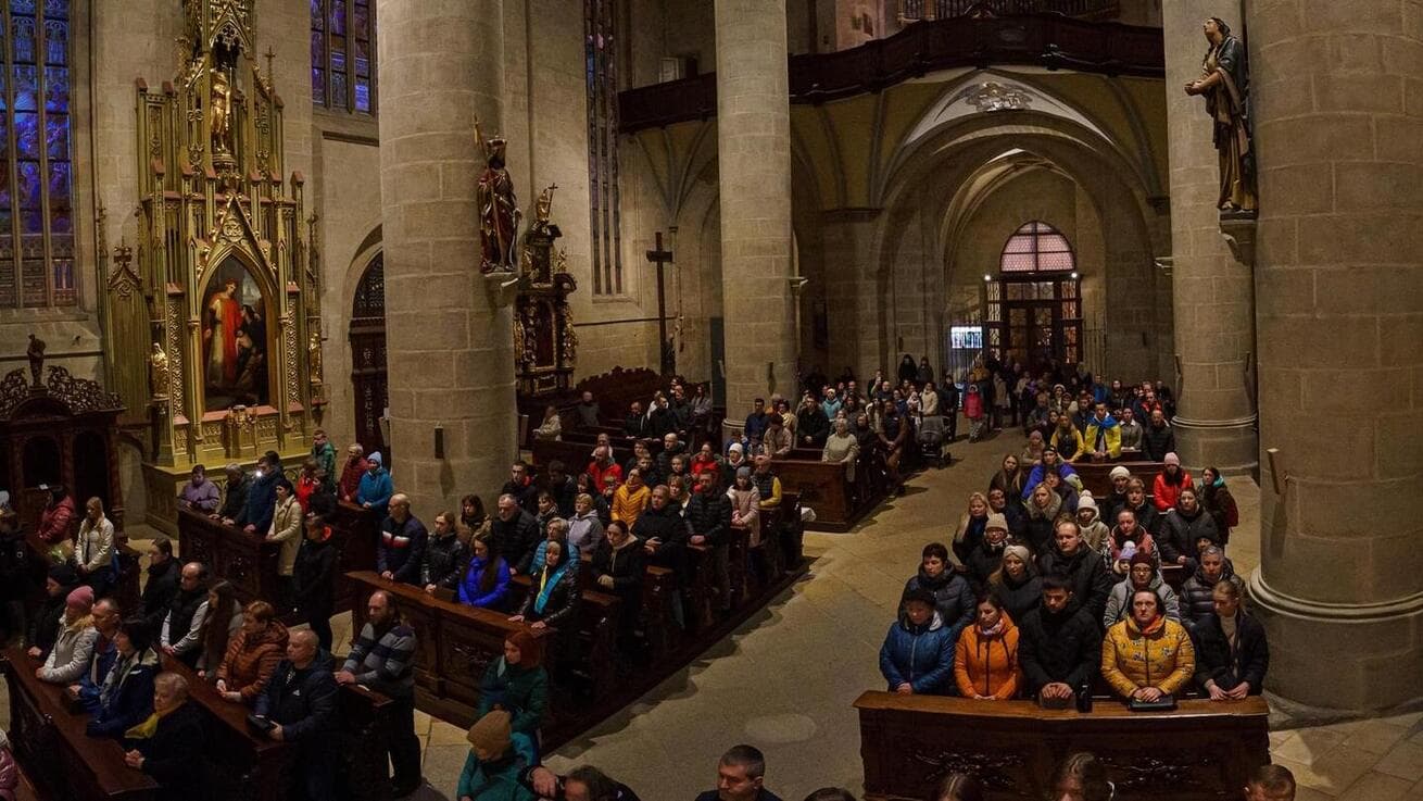 Modlitba za Ukrajinu v Plzni