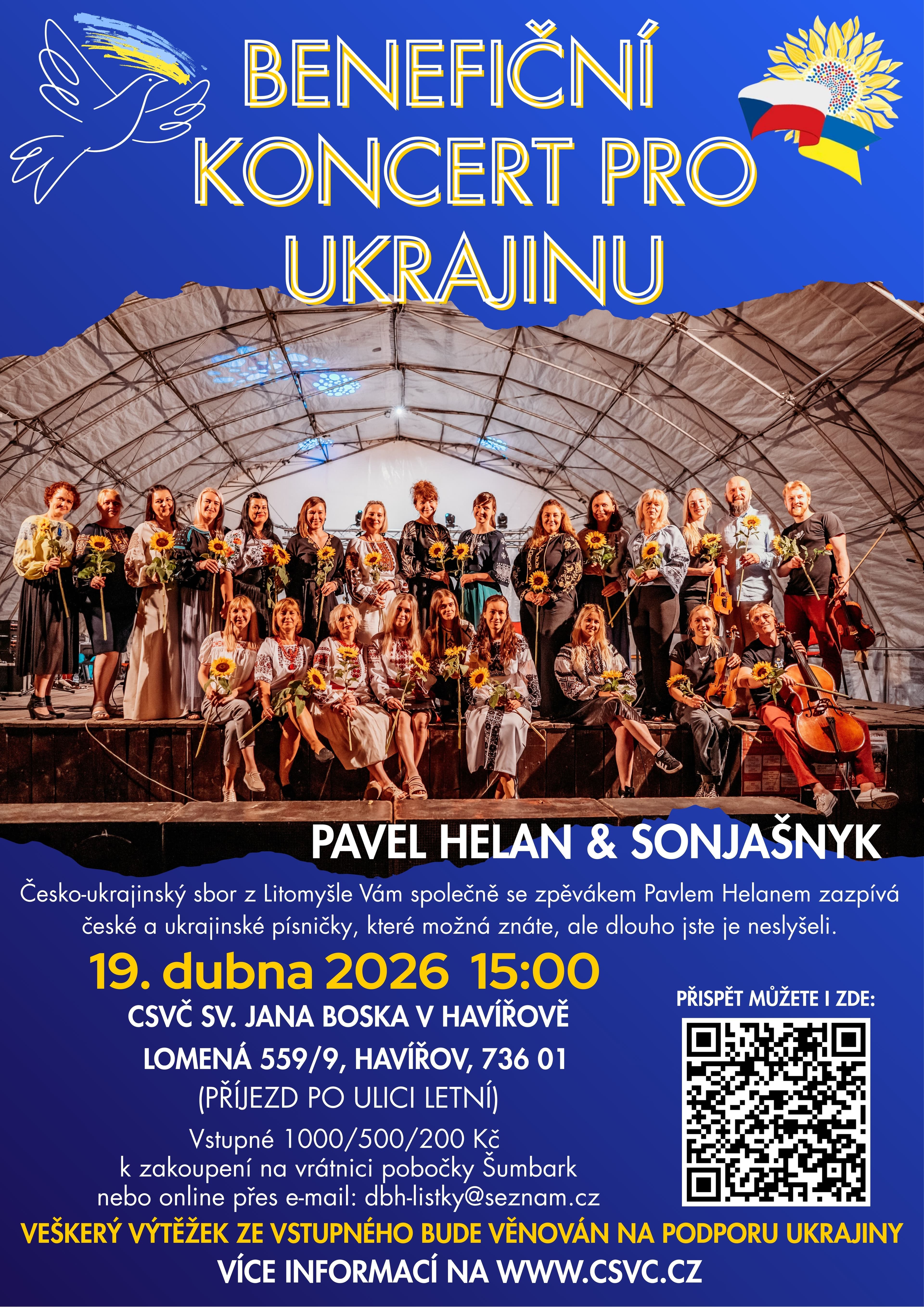 Česko-ukrajinský sbor Sonjašnyk vystoupí v Havířově. Koncert podpoří Ukrajinu