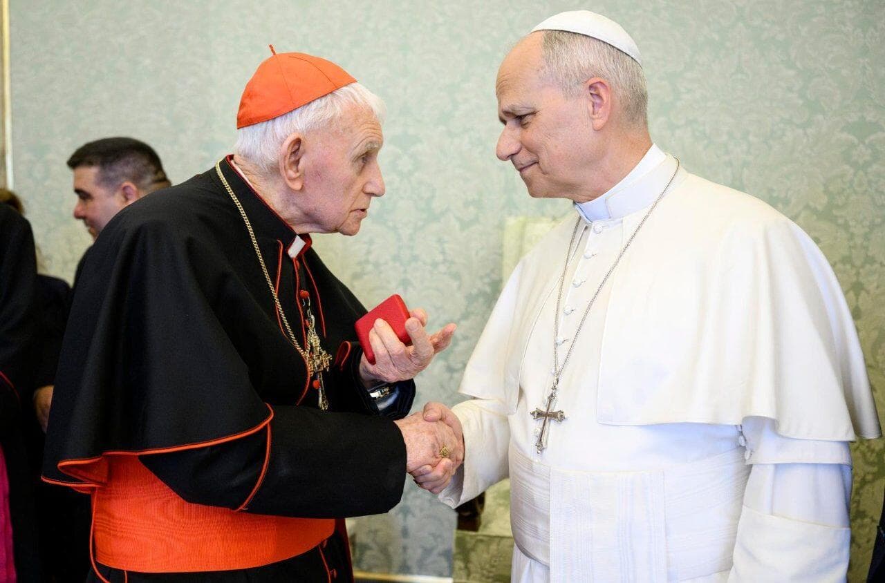 97letý albánský kardinál se setkal s papežem