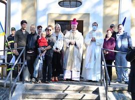 Požehnání po opravě kaple sv. Izidora v Libotenicích