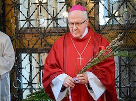 Biskup Jan Baxant v Litoměřicích slavil liturgii Květné neděle
