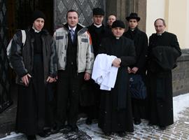 Bohoslovci litoměřické diecéze u biskupa Mons. Jana Baxanta